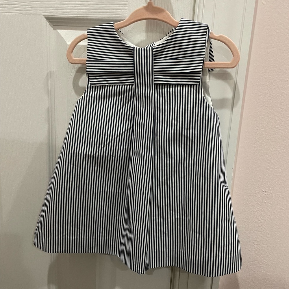 Jacadi blue and white striped dress - like new